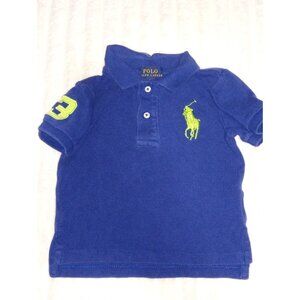 Polo Ralph Lauren Tshirt Boys Size 18 Months Infant Toddler Big Pony Navy Green
